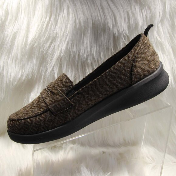 CLOUDSTEPPERS by Clarks Slip-On Loafers Sillian 2.0 Hope Brown Tweed Size 10 M - Picture 3 of 14
